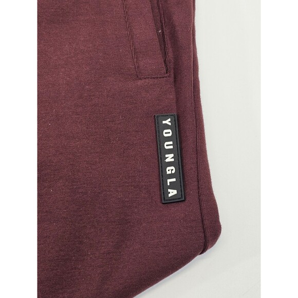 YOUNGLA Men's L Stretch Waist Jogger Sweatpants Lounge Pants Heather Red EUC - Picture 2 of 7